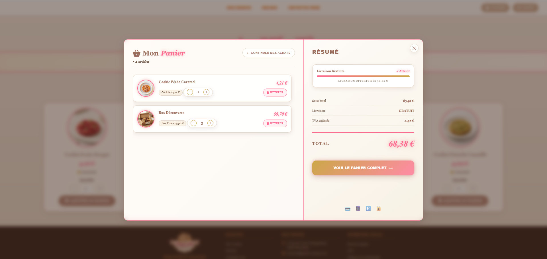 Capture d'écran 5 du projet Perline Cookies